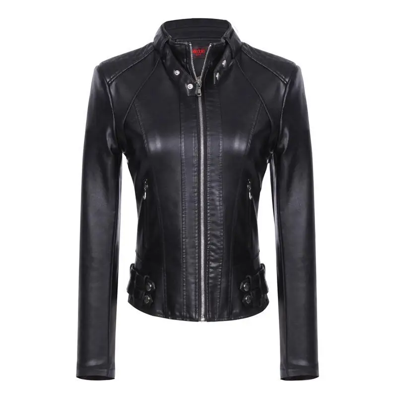 2019 Women Sheepskin Vintage Short Genuine Leather Jackets Lady's Spring Fashion Plus Size Motor Short Locomotive Coats