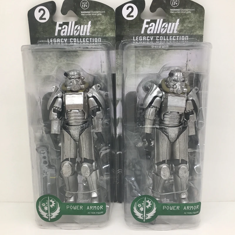 2pcs/lot Fallout 4 PVC Action figure Toy  Power Armor Out of clothin Robot Doll