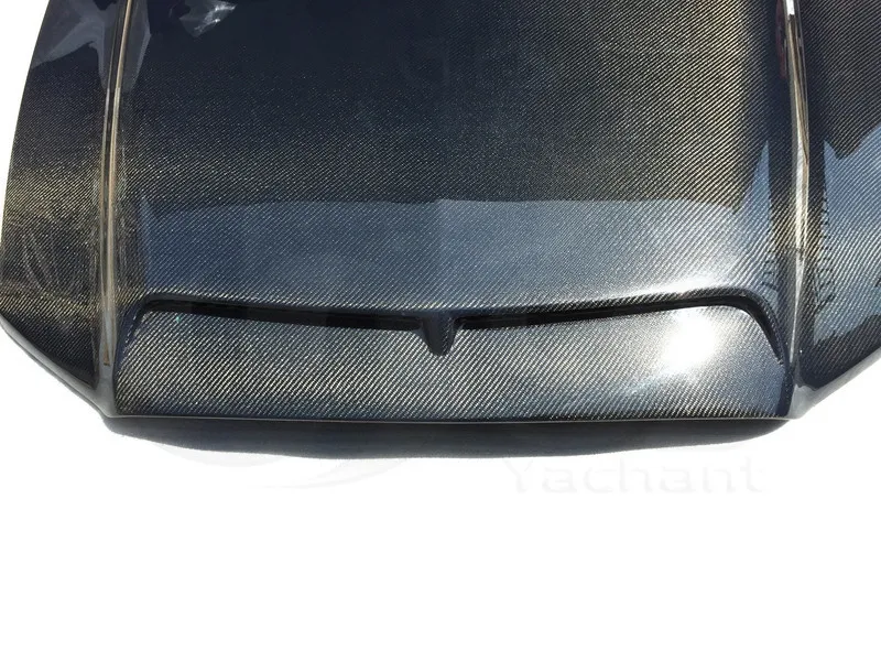 2010-2014 Ford Mustang Shelby GT500>&V6 TruCarbon A53KR Style Ram Air Hood CF (7)