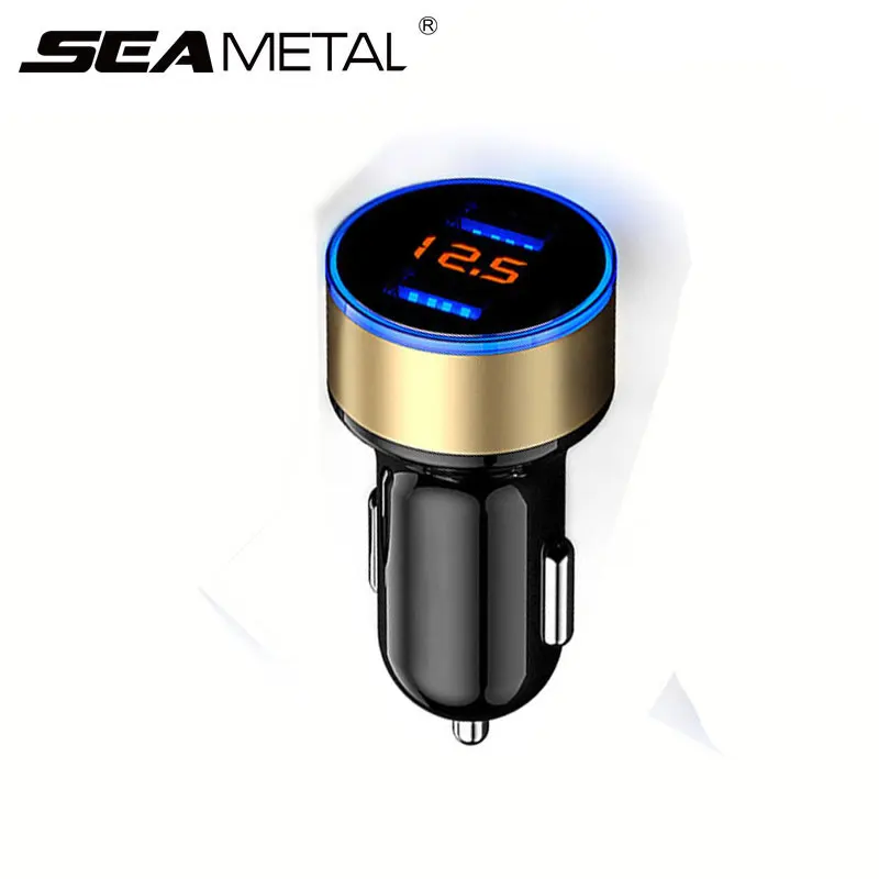 

LED Display Car USB Charger Cigarette Lighter Adapter 12V 24V Real-time Voltage 3.1A Fast Charging Car-charger For Xiaomi iPhone