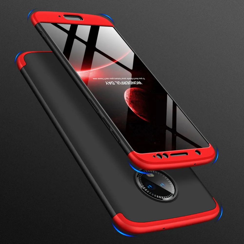 For Motorola MOTO G6 Case 360 Degree Full Body Cover Case For MOTO G6 Hybrid Shockproof Case With Tempered Glass for MOTO G6