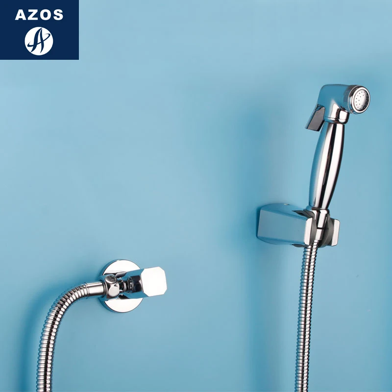 Azos биде кран под давлением насадка для душа латунь хром холодная вода одна