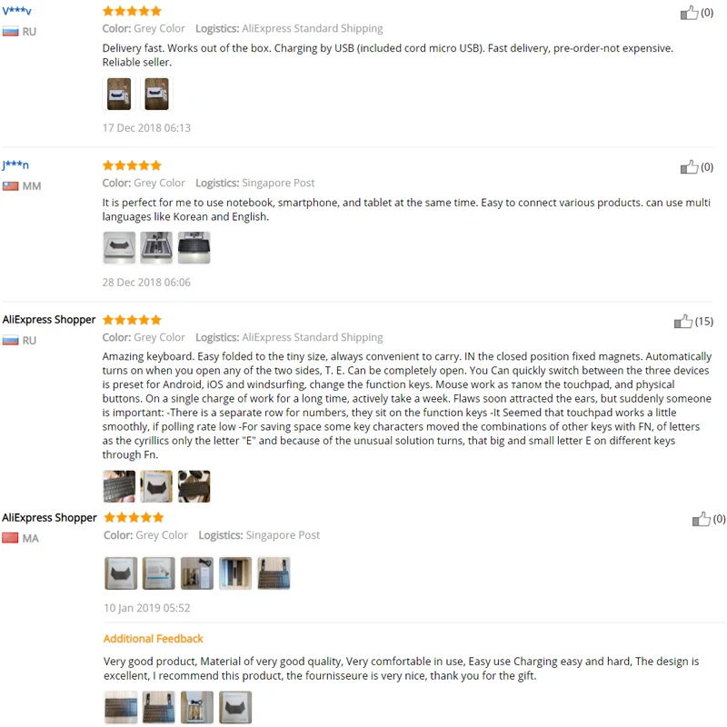 Feedback from our buyer