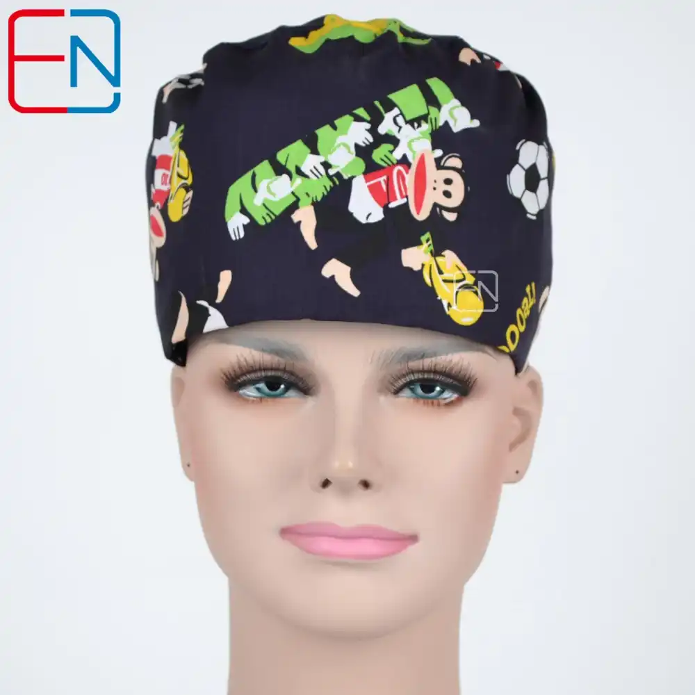 Hennar Scrub Caps Hospital Doctor Surgical Caps Absorb Sweat Terry