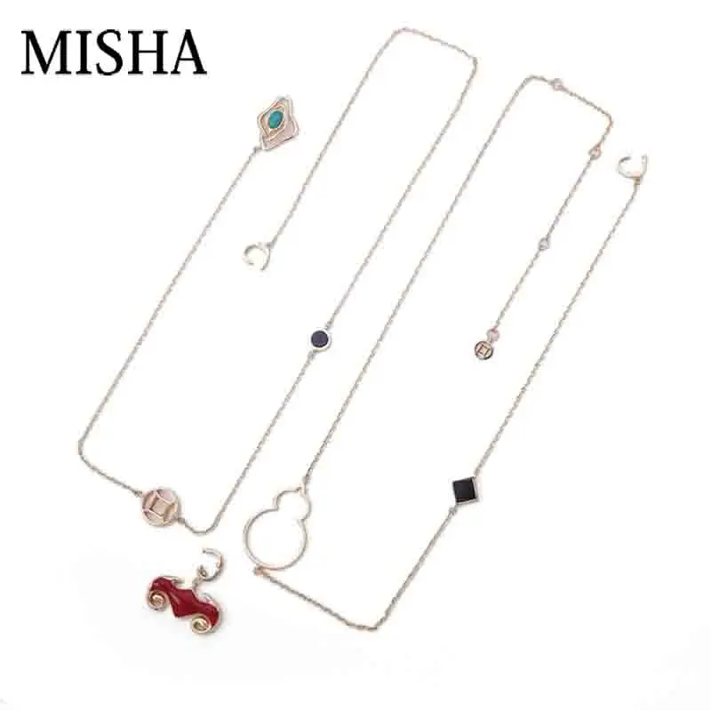 

MISHA Retro Necklace Palace Museum's exquisite lucky cloud bat pendant necklace Ladies Necklace Fine Jewelry Accessories 02519