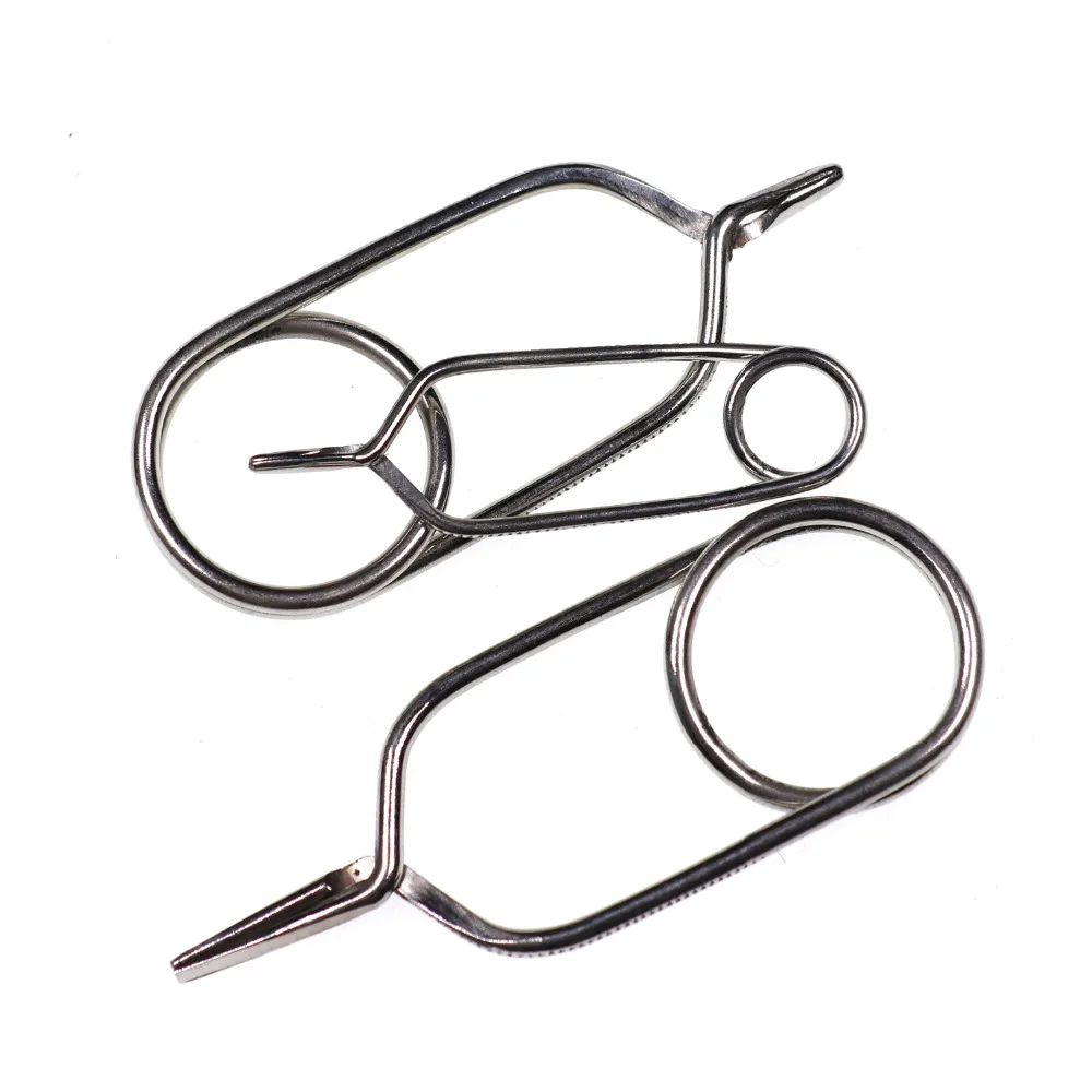 

L M S Fishing Fly Holder Clips Fly Tying Hackle Pliers Feather Wrapping Tool
