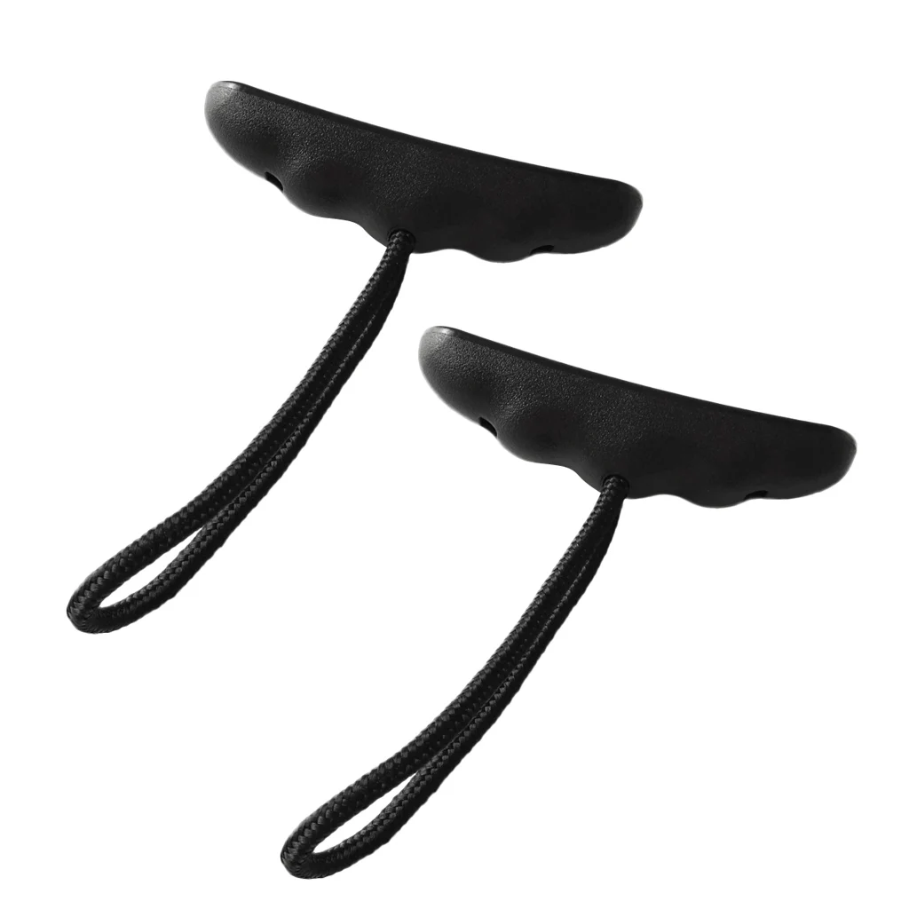 2Pcs 100mm Kayak Bow Stern Pull Handle T Handle with Cord Rope Replacement Accessories