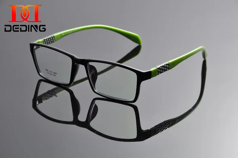 DEDING мужские прямоугольные очки, оправа, спортивные негабаритные прозрачные линзы, очки для глаз, модные Рогатые оправа, прямоугольные очки для глаз DD1322