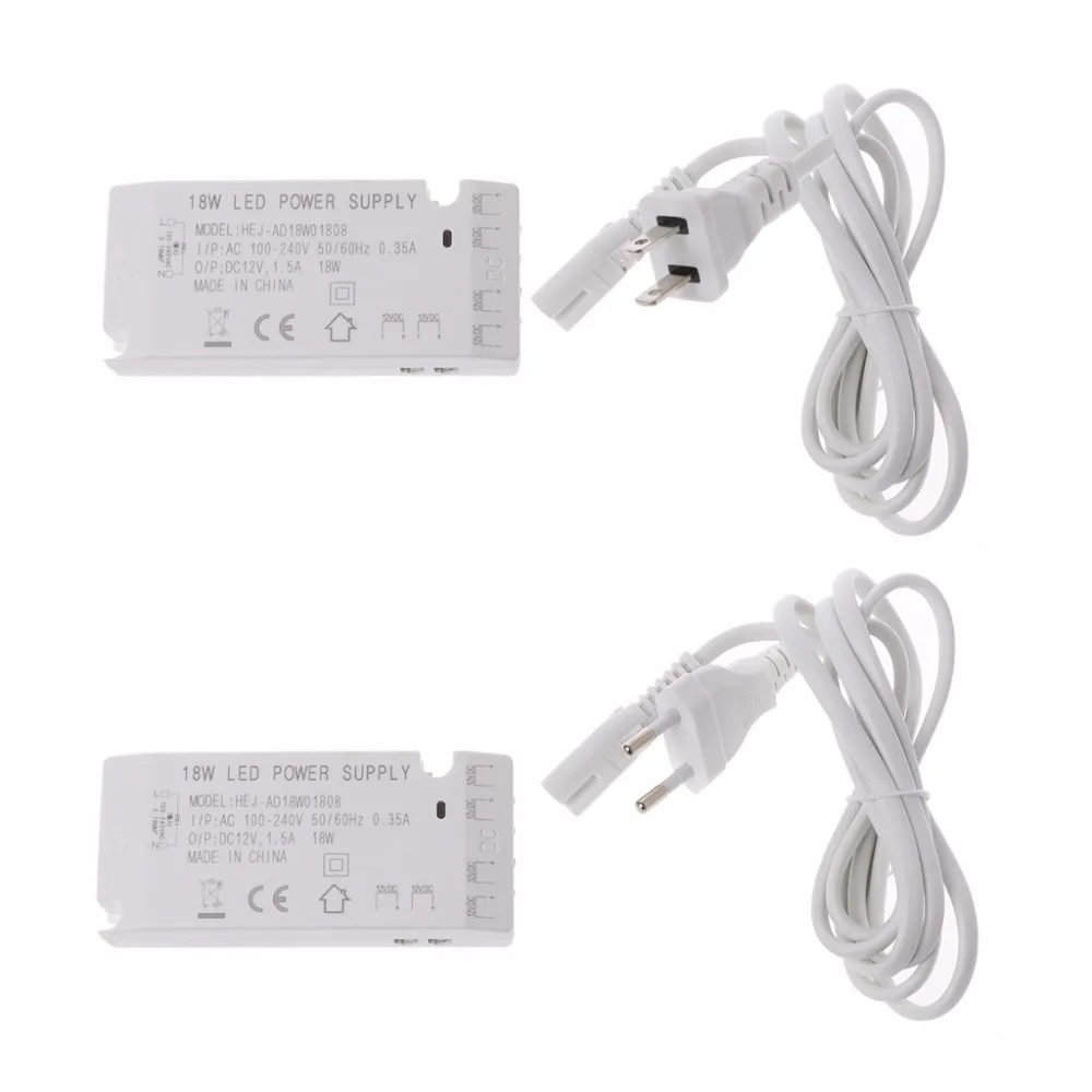 

103x46x24mm 18W Display Cabinet LED Light Connecting Power Supply AC 100-250V To DC 12V EU/US Plug