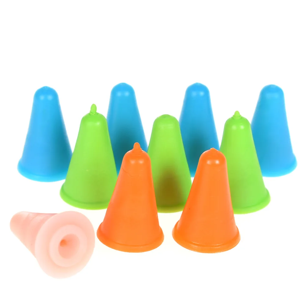 New 10pcs Rubber Cone Shape Knit Knitting Needles Cap Tips Point