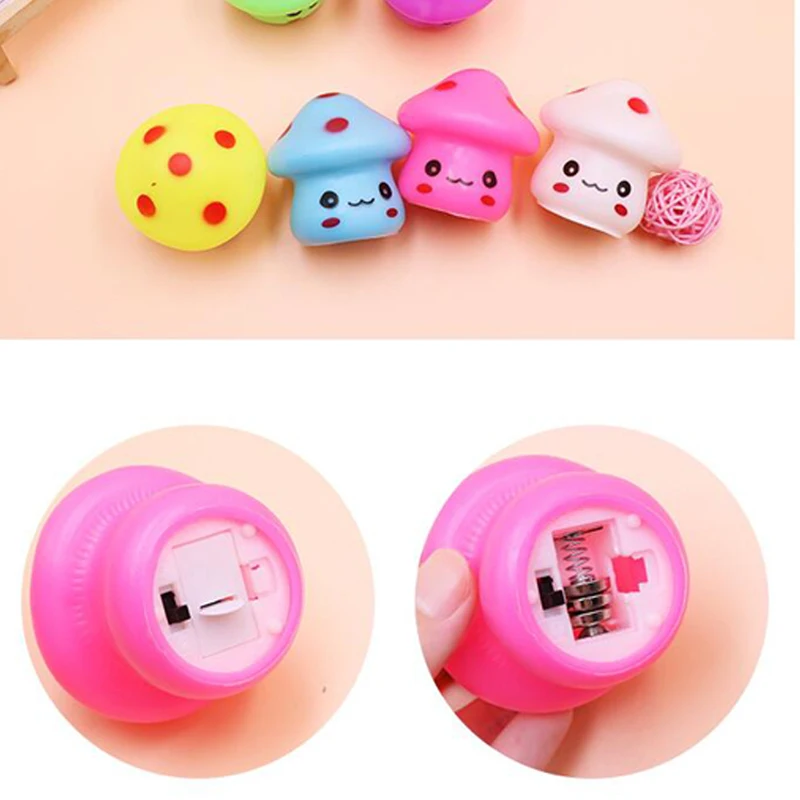 Baby Bedroom Lamps Night Light Cartoon mushroom Pvc Plastic Sleep Led Kid Lamp Bulb Nightlight For Children Lamp Battery Powered (1)