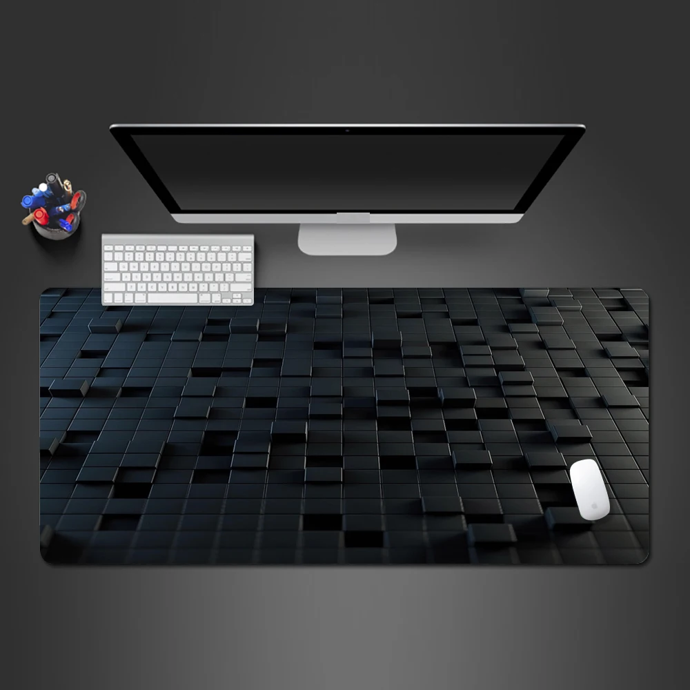 Черный художественный коврик для мыши, современный креативный резиновый моющийся коврик для мыши, персональный, компьютерный игровой коврик, игровые аксессуары, коврик