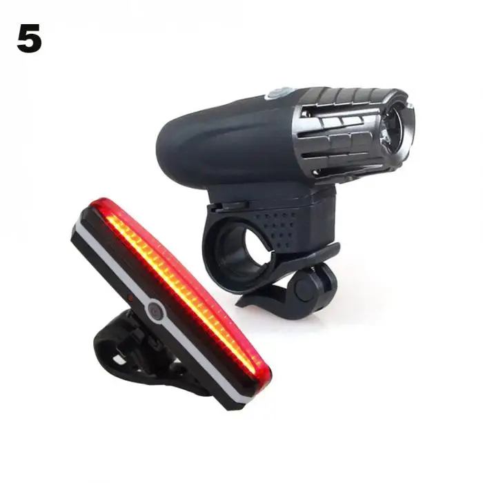 Top Bike LED Lights Kit Waterproof USB Rechargeable Bicycle Headlight Tail Light for Outdoor Cycling 19ing 11