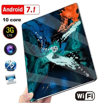 

New 10 inch tablet pc Dual SIM 3G Phone Tablet WIFI Andriod 7.1 Ten Core 6G RAM+16/64/128G ROM Tablet Dual GPS Phone Pad