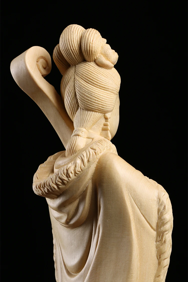 Wood Carving Classical Four Beauties Exquisite Solid Wood Decorative Carving Room Decorative Chinese Ancient Craft Figures