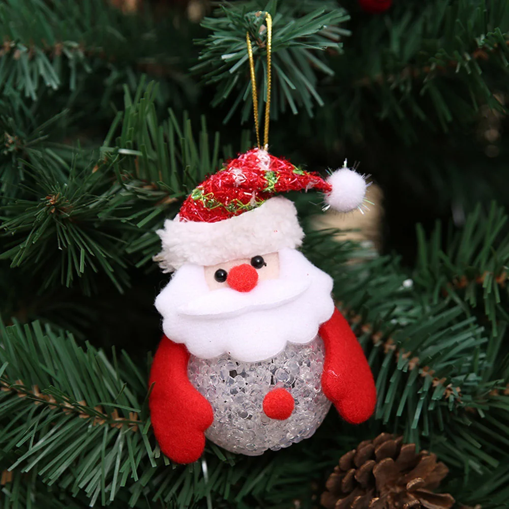 Милый мультфильм Рождественский светодиодный светильник куклы Декор Детские Подарки Рождественская елка статуэтки, украшение - Цвет: Santa Claus