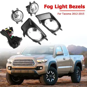 

Front Bumper Fog Lamp+Bezel Kit w/ Electroplated Ring for Tacoma 2012-2015