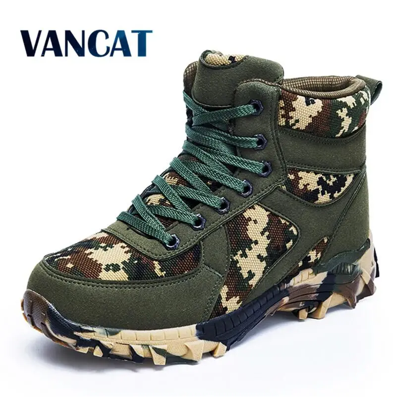 

Big size New Winter Wool Men's Boots Waterproof Men's Desert High-top Military Tactical Boots Men Combat Army Boots Snow Boots