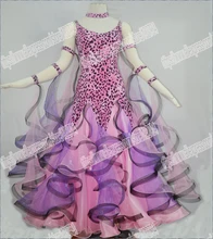Top sales Modern ballroom dance dresses salsa tango Cha cha Ballroom Dress Waltz Tango Foxtrot Fringe Latin dance dress B-0014