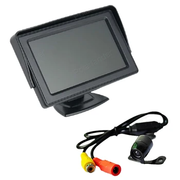 

4.3" inch TFT LCD Display reverse priority 2-channel video input Car Monitor with Waterproof 170 Degree rear view Camera