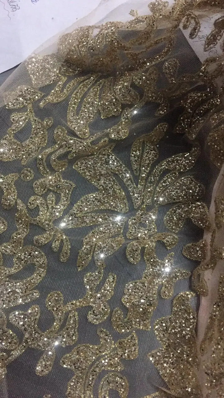 

Нигерийская кружевная ткань с золотым блеском африканская сетчатая кружевная ткань в продаже S-82815 Вышивка Тюль французское кружево