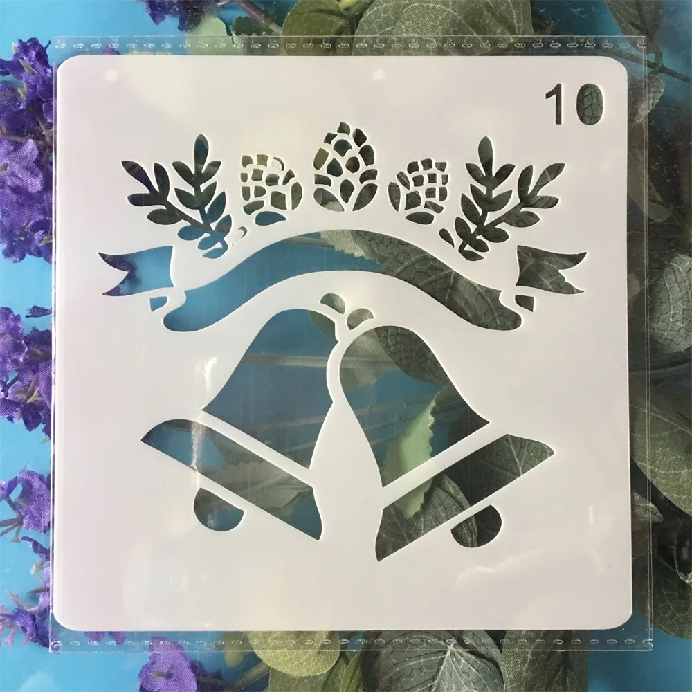 

13cm Christmas Jingle Bell DIY Layering Stencils Painting Scrapbook Coloring Embossing Album Decorative Template