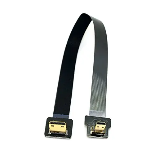 90 градусов вниз угловой FPV Micro HDMI Male to Mini HDMI FPC плоский кабель для GOPRO аэрофотосъемка 20 см