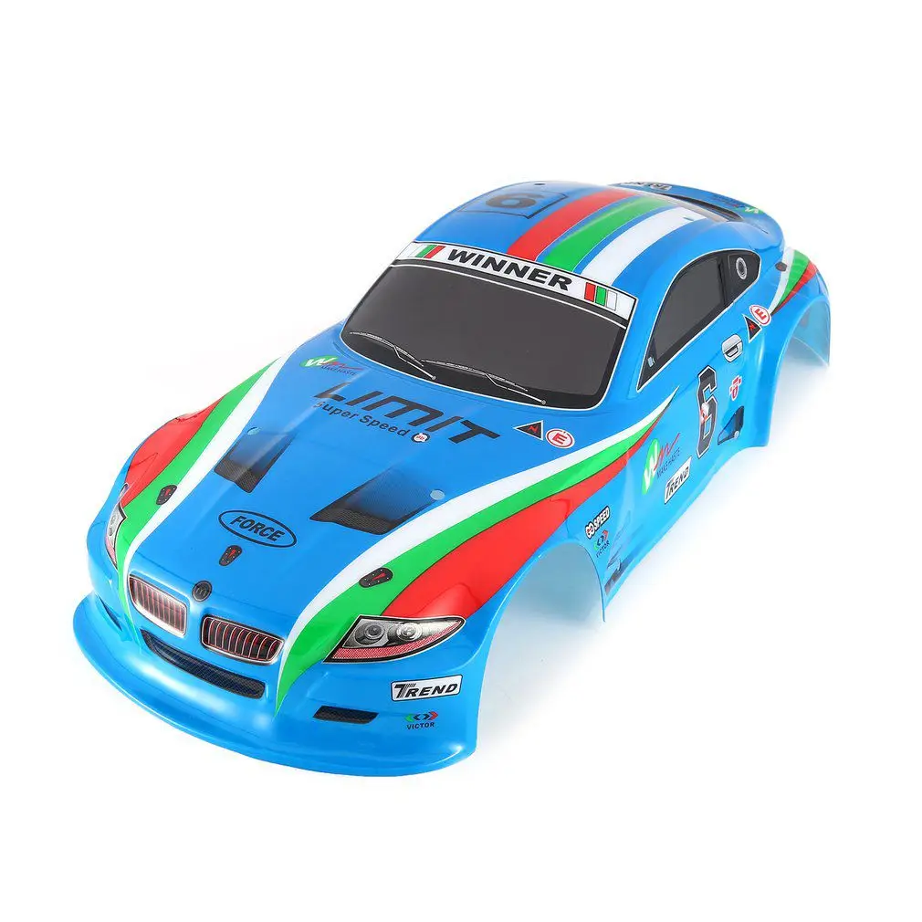 1/10 RC Car Shell Body for 1:10 RC Racing Car Car Flat Sports Drift Vehicle RTR Toys Parts Multicolor RC Car Model Toys Parts - Цвет: Синий