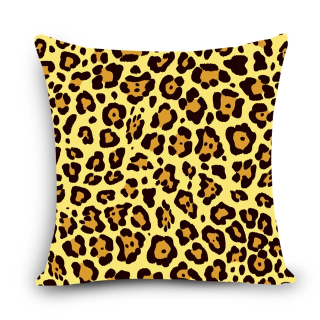 2016 Leopard printed dining chair cushion cover 45x45cm car seat