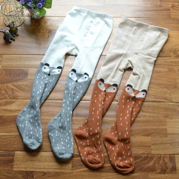 

Kids Girls Baby Soft Pantyhose Tights Stockings Cartoon Fox Baby Girl Tights Cotton Cute Children Stocking For Kid 1-5 Years
