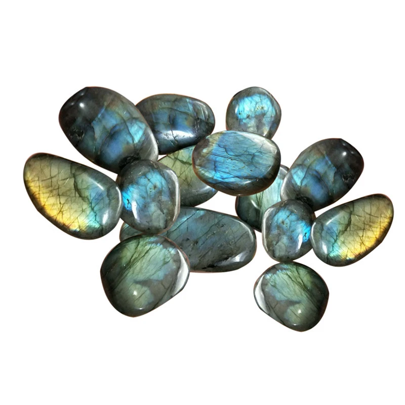

Natural Crystal Moonstone Raw Stones Ornament Polished Quartz Labradorite Handicraft Fish Tank Decorating Stone Healing Stone