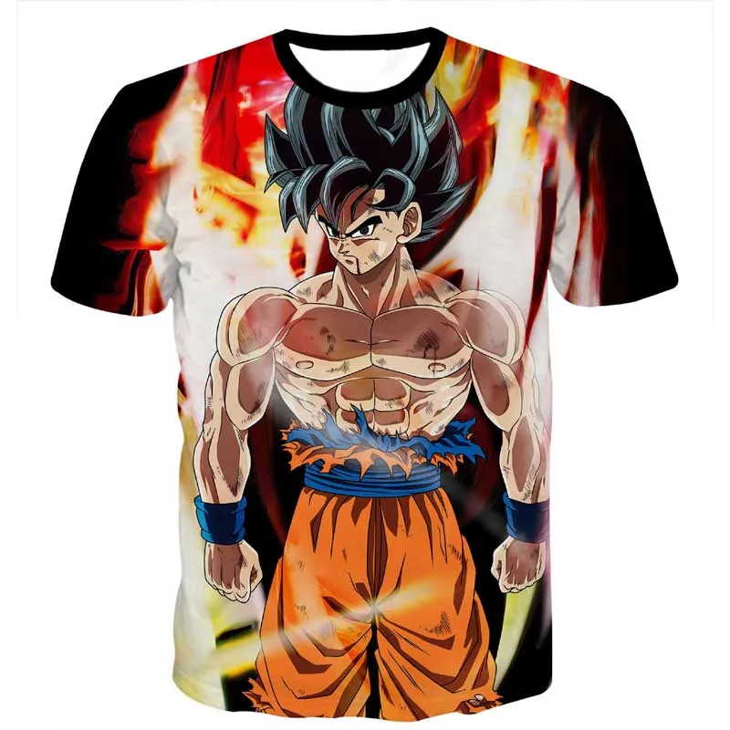 Dragon Ball Z Футболка мужская летняя 3D печать Супер Saiyan Son Goku God Black Zamasu Vegeta Драконий жемчуг футболки повседневные топы футболки