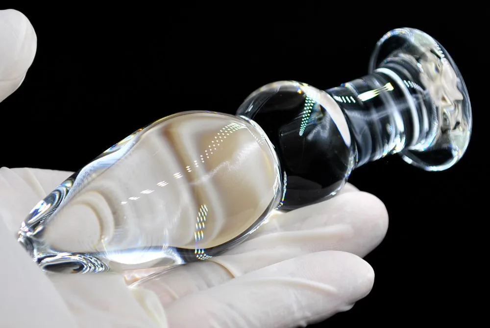 32mm Pyrex glass butt plug anal dildo crystal beads ball fake penis female masturbation male adult sex toys for women men gay 7