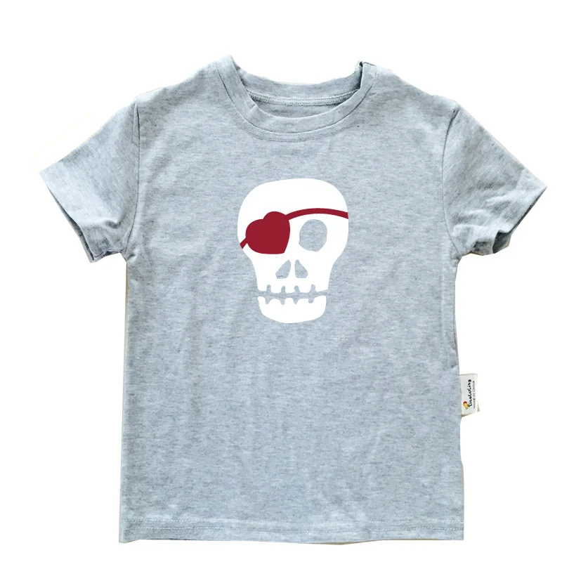 Фирменная Новинка летние футболки с короткими рукавами для мальчиков, детская Лыжная шапочка из хлопка праздники, Хеллоуин футболки летние топы для девочек; футболки для мальчиков - Цвет: TTB9