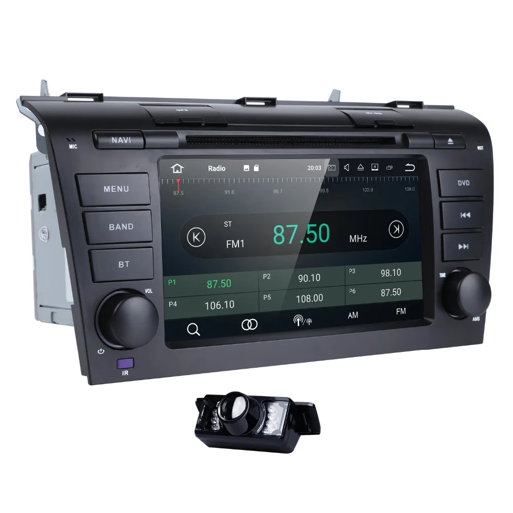 Best Hizpo Android 8.0 AutoRadio Car DVD Multimedia For MAZDA 3 2004/2005/2006/2007/2008/2009 Navigation GPS Player RAM 4GB ROM 32GB 3