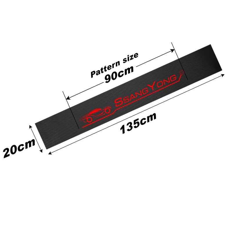 135 см X 20 см Автомобильная наклейка на ветровое стекло наклейка для Ssangyong kyron Rexton, Korando actyon Авто Наклейка для автомобиля спортивный стиль