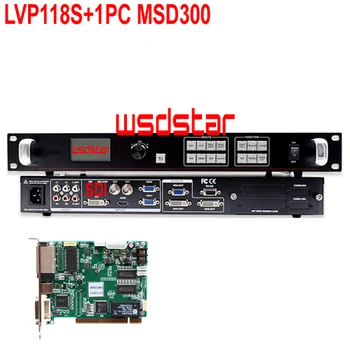 

WsdStar LVP118S+1PC MSD300 LED Video Processor Inputs: SDI/DVI/VGA/HDMI/CVBS 2304*1152 LED rental screen video processor