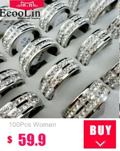 300 шт. Гладкий Топ нержавеющая сталь кольца для женщин мужчин Jewelry оптом много RL346