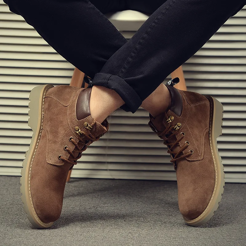 

Men's boots low-help men's Martin boots men's shoes real leather retro boots new leather boots