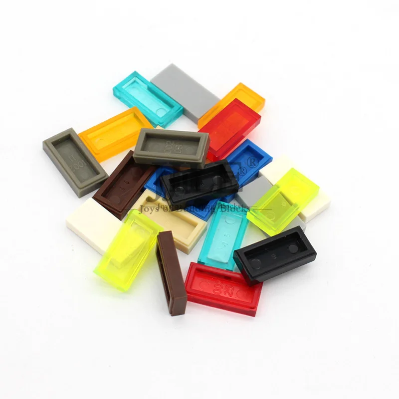 Moc 타일 1x2 3069 태블릿, DIY 크리에이티브 계몽 기본 빌딩 블록, 벌크 벽돌, 조립 입자 호환 가능, 100 개