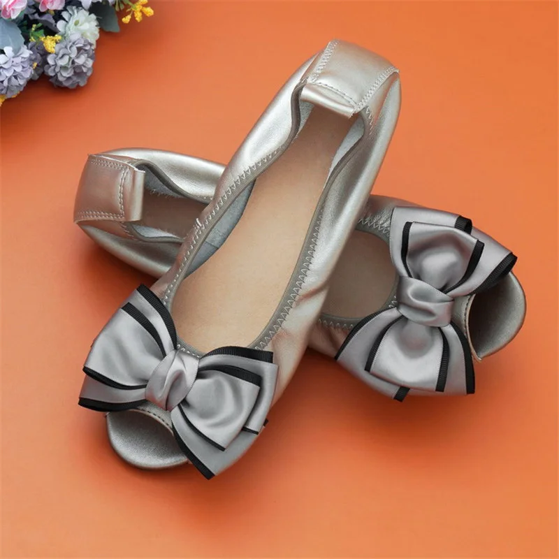 Silver Grey Black Grey Bow