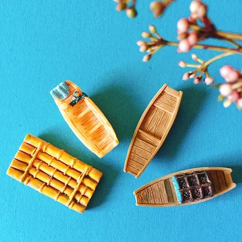 

2Pcs/sailing boat/miniatures/lovely cute/fairy garden gnome/moss terrarium decor/crafts/bonsai/doll house diy supplies toy/model