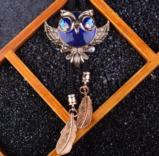 Популярный винтажный галстук-бабочка с кристаллами в виде совы, мужской галстук-бабочка с драгоценными камнями, галстуки для мужчин, аксессуары для ожерелья, Свадебный галстук - Цвет: As picture