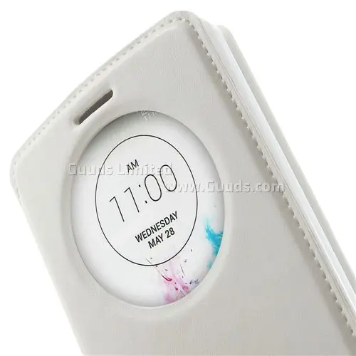 Roar Korea Noble Quick Circle Leather Flip Cover for LG G3 D850 D855 LS990 - White
