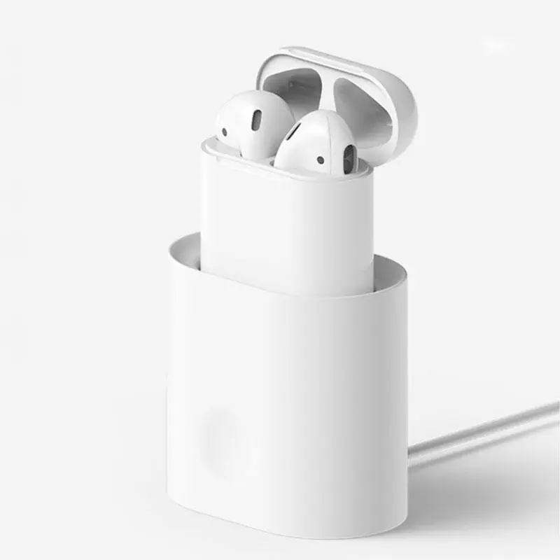 Наушники гарнитура зарядная док станция подставка для AirPods мягкий силиконовый