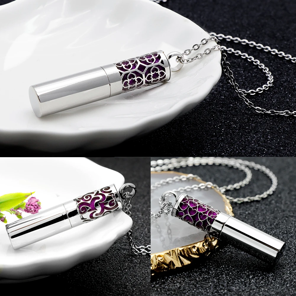 VHP-PS541-3-2 Hollow Out Essential Oil Storage Diffuser Necklace