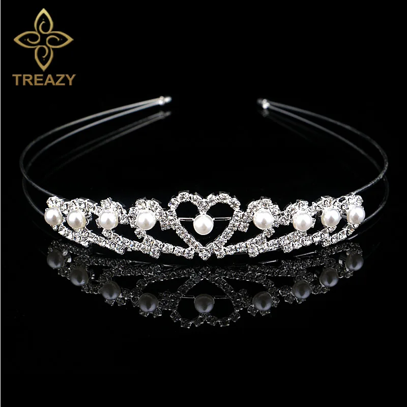 Bridemaid Baby Girl Kids Rhinestone Crown Bridal Tiara Hair Comb Wedding Party I