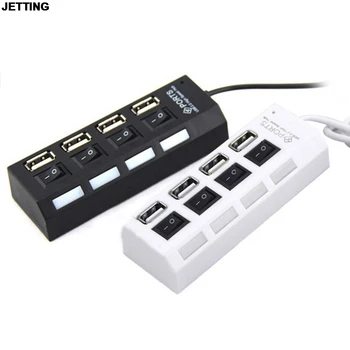 

JETTING Mini High Speed USB 2.0 4 Ports Portable USB 480 Mbps On/Off Switch USB Splitter Adapter For PC Laptop Drop Shipping