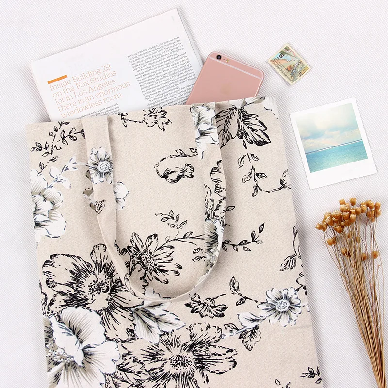 YILE Handmade Floral Big Flower Cotton Linen Eco Reusable Shopping Shoulder Bag Tote L262 YILE Handmade Floral Big Flower Cotton Linen Eco Reusable Shopping Shoulder Bag Tote L262