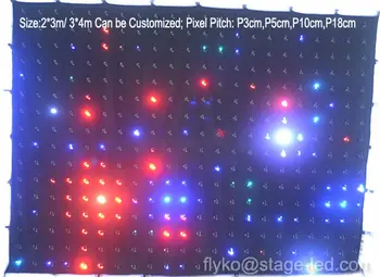 

Flexible DJ BARS OR CHURCH LED Viedo curtain LED Stage light of LED display wall led curtain screen